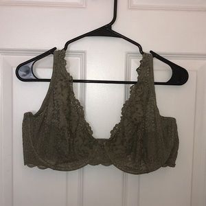 Olive Green Body By Victoria Unlined Demi Bra